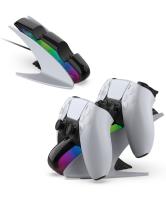 Зарядная станция RGB для 2-х геймпадов Playstation DualSense 5 DOBE TP5-0583S